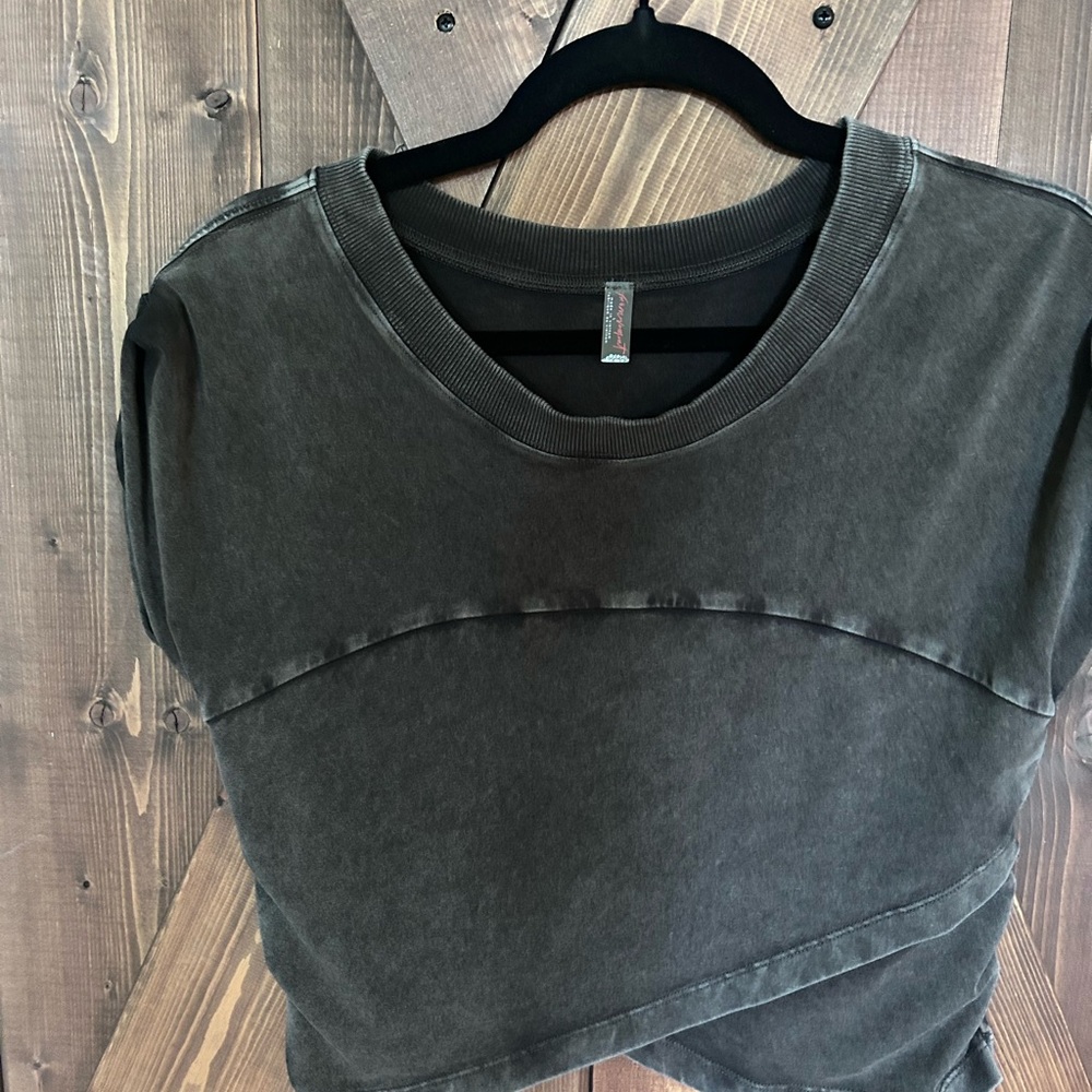 Black Free People Crossover shirt